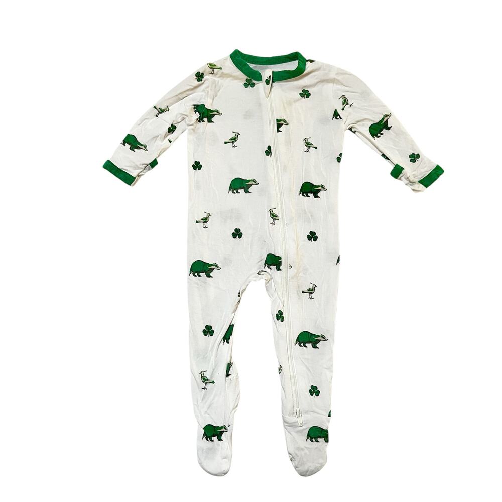 Kyte Irish Zippered Bamboo Footie PJs Size 0-3m